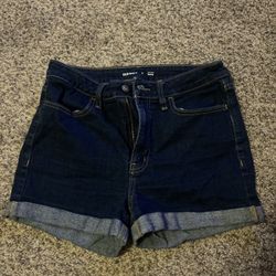dark denim shorts 