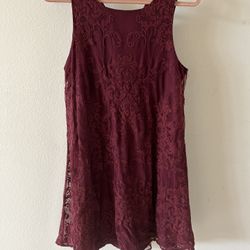 BB DAKOTA DRESS - MAROON - Size Small