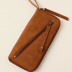Vegan Distressed Wallet / Wristlet 
