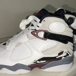 Air Jordan 8 Retro White Burgundy Men Size 6 