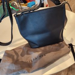 All-Saints Leather Kita cross body bag with detachable pouch