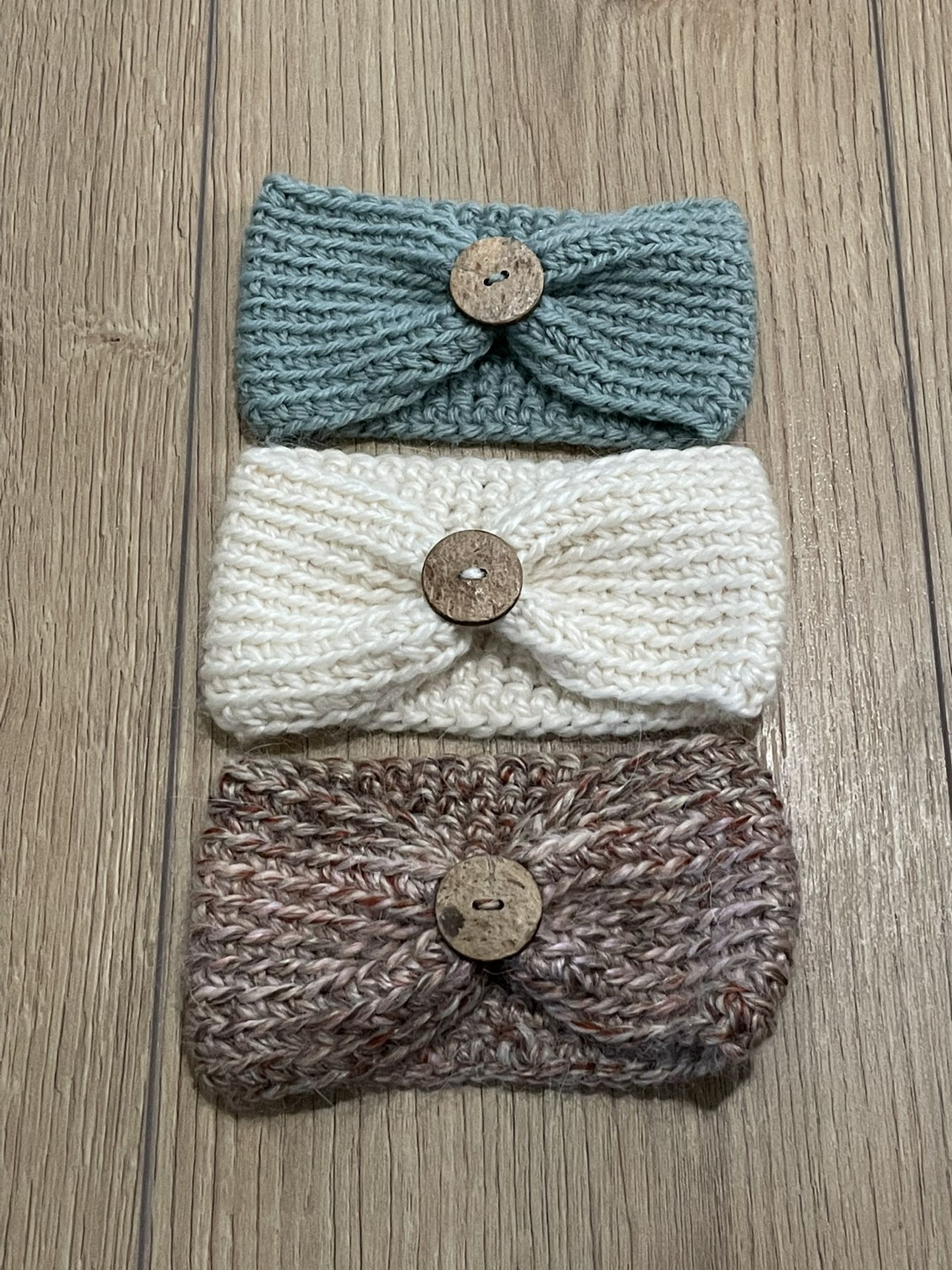 3 Crochet Newborn Headbands