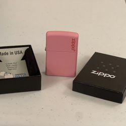 Zippo Matte Pink Pocket Lighters