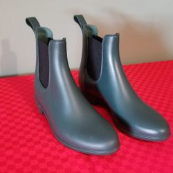 J Crew Mercantile Green Rain Boots Size 9
