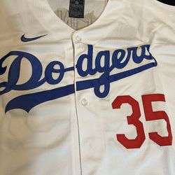 While & Blue #35 Baseball Jersey 