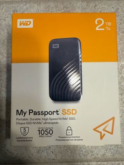 WD My Passport 2TB USB 3.2 Gen 2 Type-C Portable External SSD, Silver