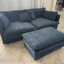 Navy small couch