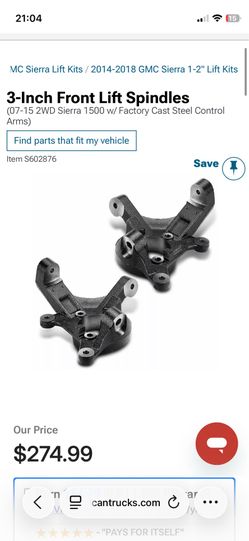 GMC sierra Silverado 3 inch lift spindles