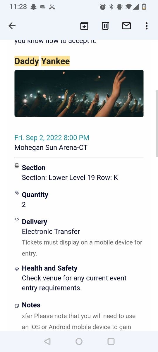 4 Tickets Daddy Yankee Concert
