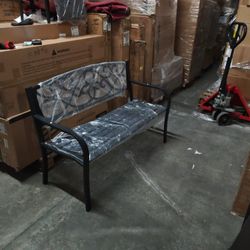 outdoor stainless steel garden bench