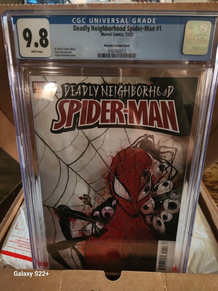 CGC 9.8 NM “Deadly Neighborhood Spider-Man” #1 1:25 Peach Momoko Variant