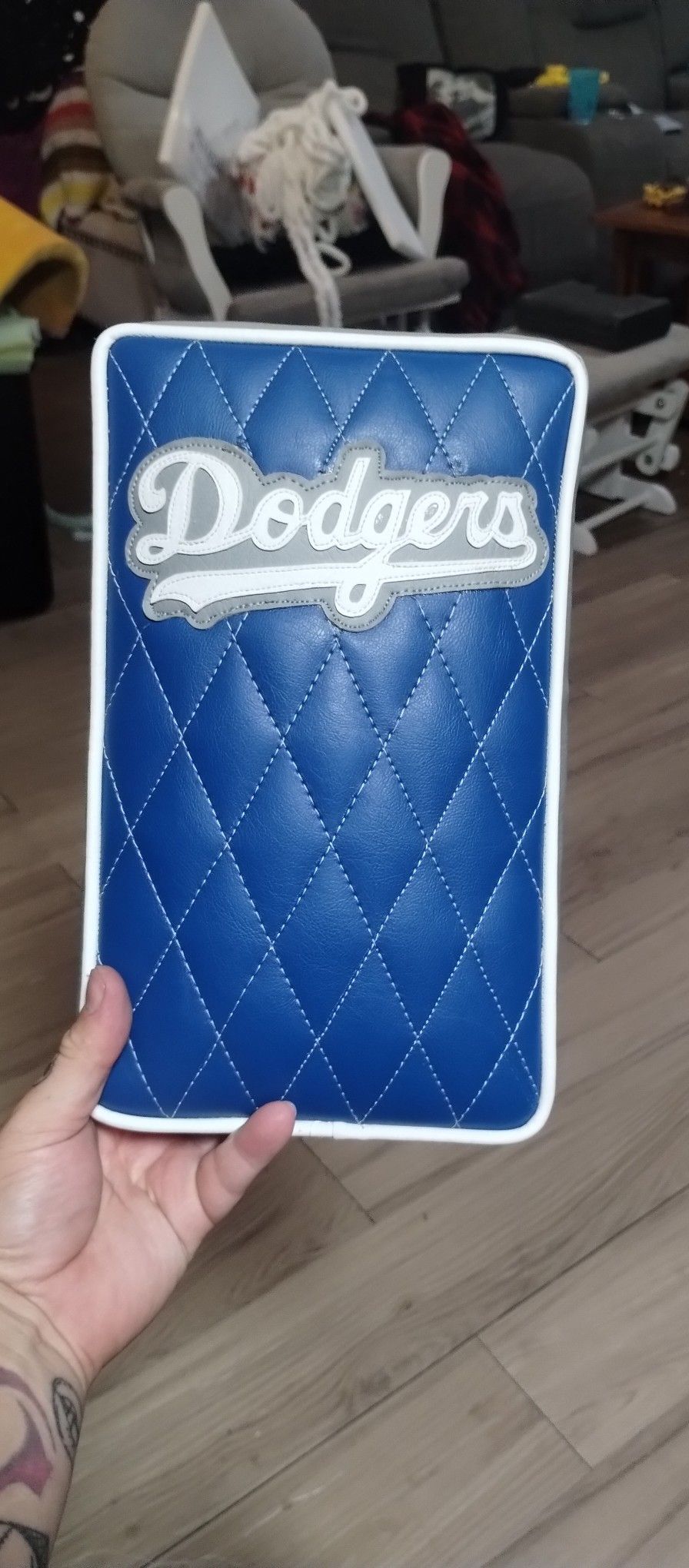 Custom Dodgers Tattoo Armrest
