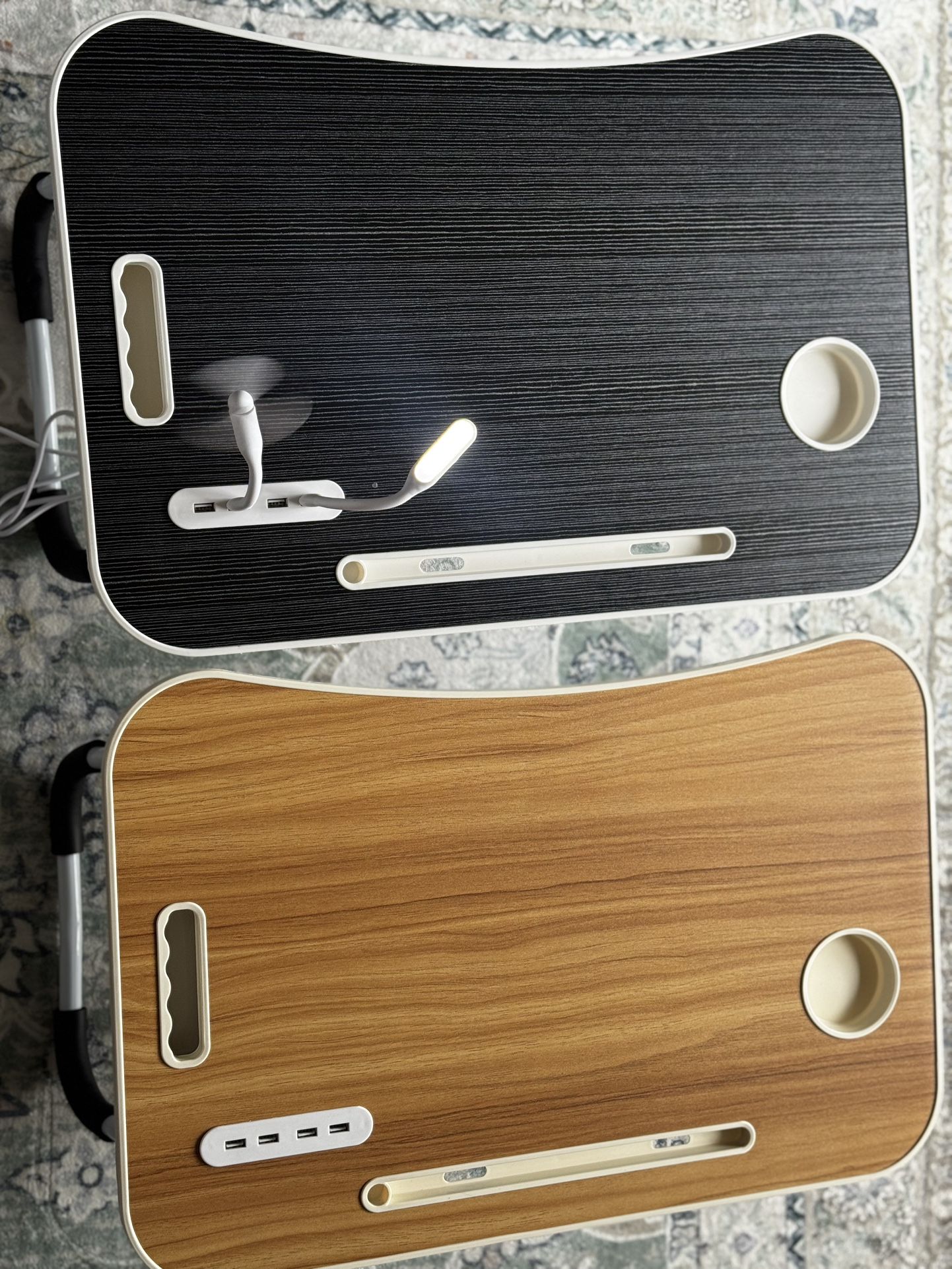 Coffee table, small table for breakfast in bed, student table, student desk, desk with USB