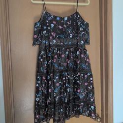 Adrianna Papell Embroidered Floral Dress, Size 12/L
