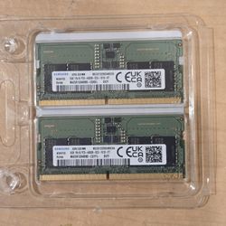 16GB (8GB X 2) Samsung DDR5 4800 Sodimm Laptop Notebook Memory