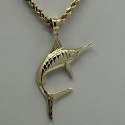 Yellow Gold Marlin Pendant
