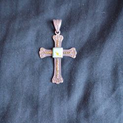 Turquoise Sterling Silver Cross Pendant 
