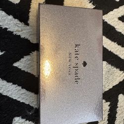 Kate Spade Large Continental Wallet In Glitter Silver