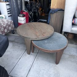 Oak Dual Coffee Tables