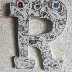 Wall Hanging Hand Drawn Art