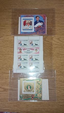 👑 Princess Diana Rare Commemorative Stamp Collection – 3-Piece Limited Edition Set with COAs