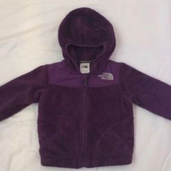 North Face Purple Oso Fleece Hoodie - Size 12-18 Months