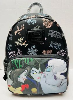 Loungefly Disney Villains Club Mini-Backpack And Wallet - NEW