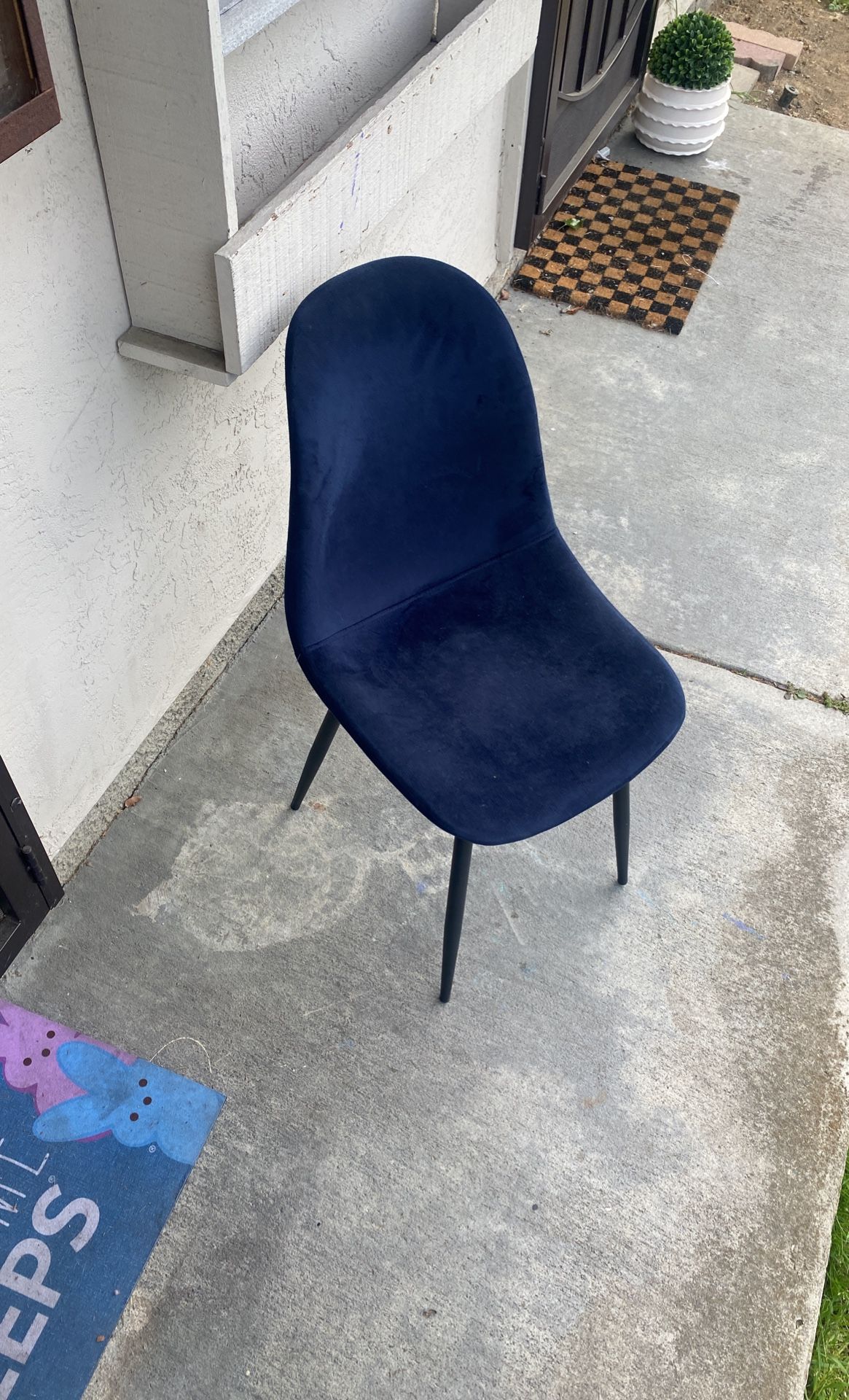 Beautiful Velvet Chair Modern Vintage Royal Blue $50