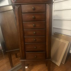 Wooden Jewelry Armoire