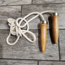 Nylon jump rope with wood handles - Made in USA