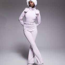 ASOS pink ski suit