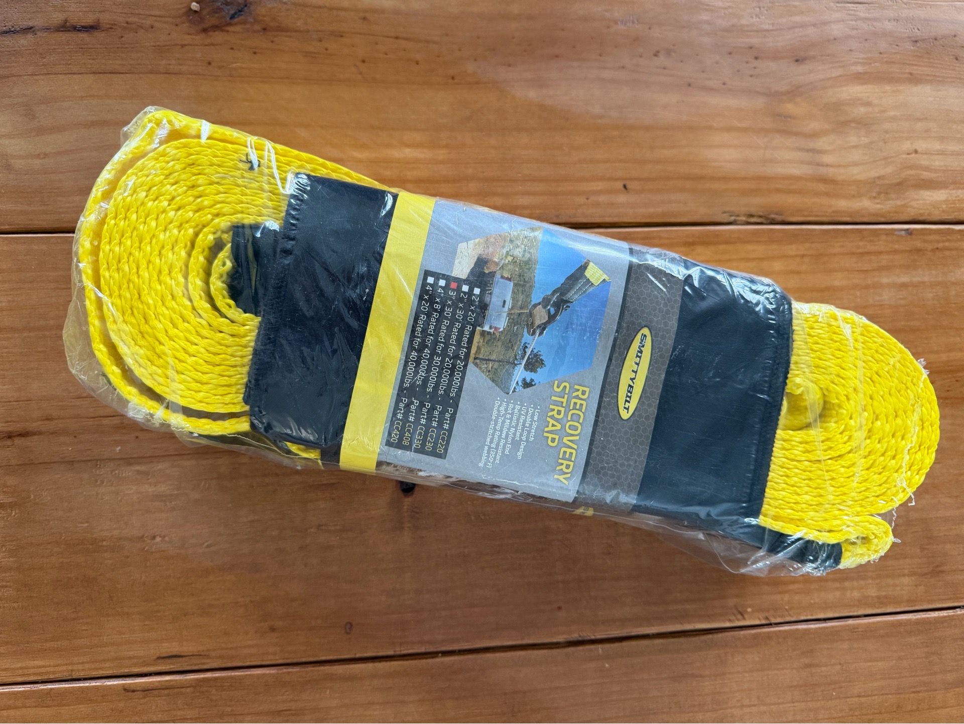 Smittybilt Recovery Strap - 3" x 30' rated for 30,000 lbs
