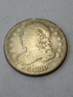 1830 AG DRAPED BUST DIME 