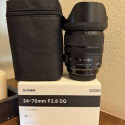 Sigma 24-70mm f/2.8 DG OS HSM Art Lens for Canon EF Mount + box + case
