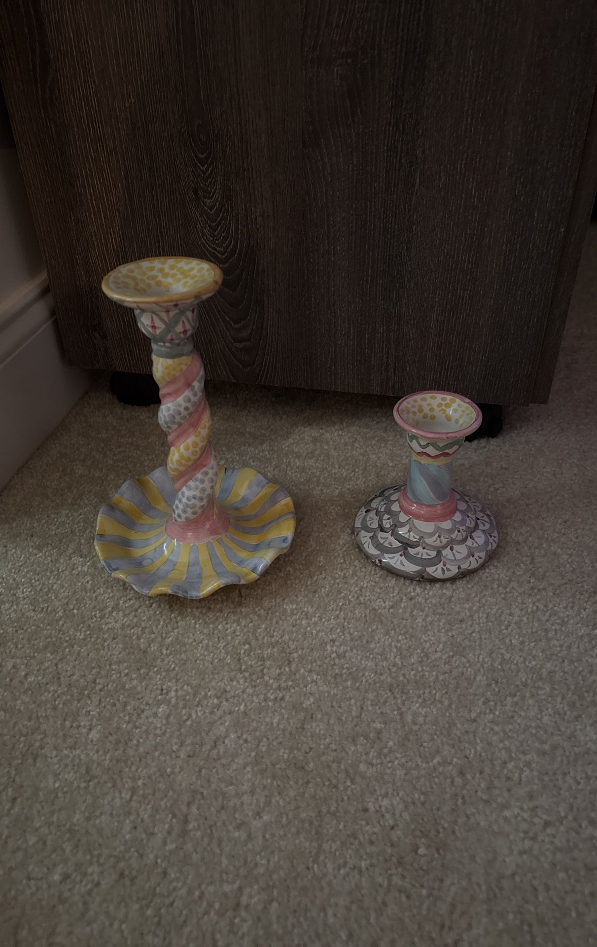 McKenzie Childs Candle Stick Holders