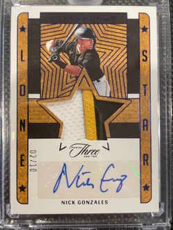 2023 panini three and two nick gonzales patch auto /10