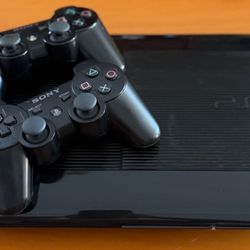 PS3 Super Slim 500GB Console W/ 2 Controllers (Read Description)