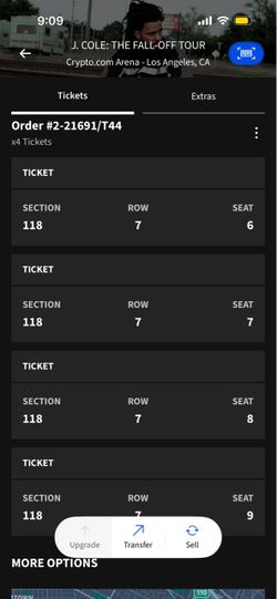 Selling two vip close to stage j cole tickets