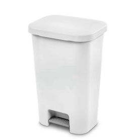 Sterilite 11.9 gal Step-On Trash Can Plastic White Model #1069 Never Been Used!