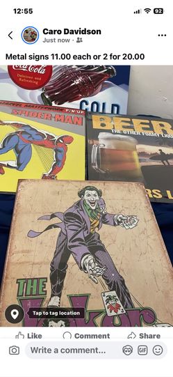 Metal Signs 10.00 Each