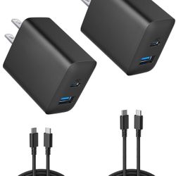 iPhone 17/16 Charger, 2-Pack 20W Fast USB C Charger Block