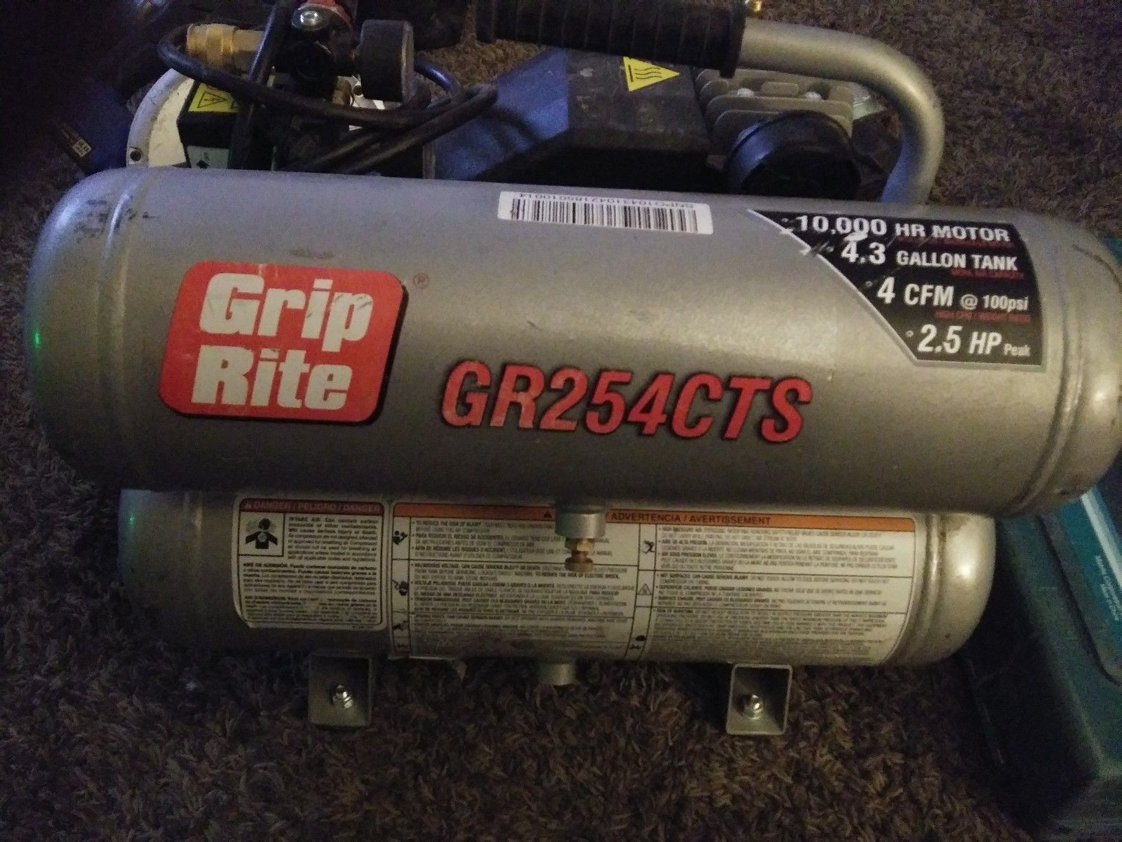 Grip right air compressor"" NOTHING WRONG WITH IT AT ALL""