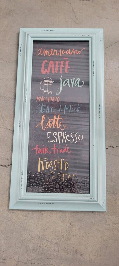 Coffee Art framed piece