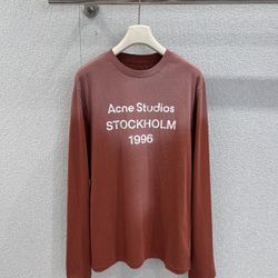 ACNE STUDIOS Water-washed distressed Long-sleeved T-shirt 