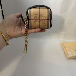Authentic Burberry Coin Purse AirPod Bag