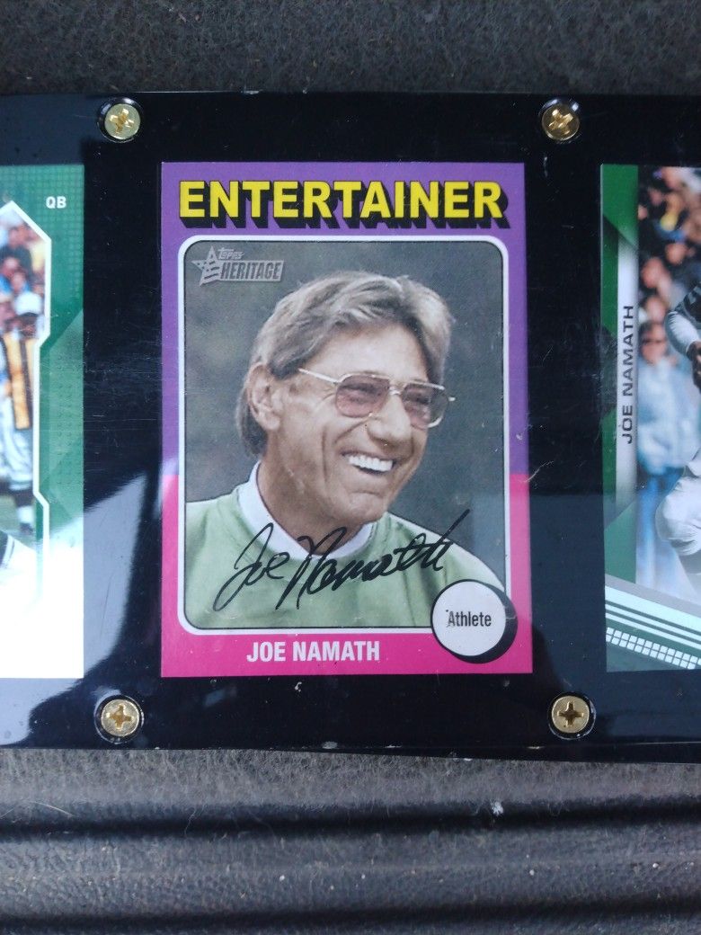 Set Of 3 Joe Namath Cards W/ Autograph.
