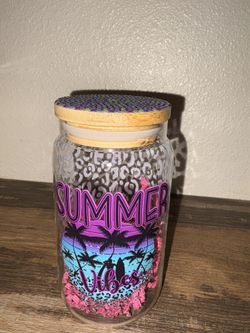 Summer Vibes Tumbler Glass Cup