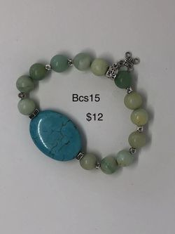 Hand made real stone elastic bracelet