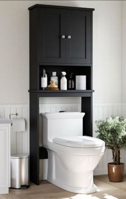Over the Toilet Cabinet, Black