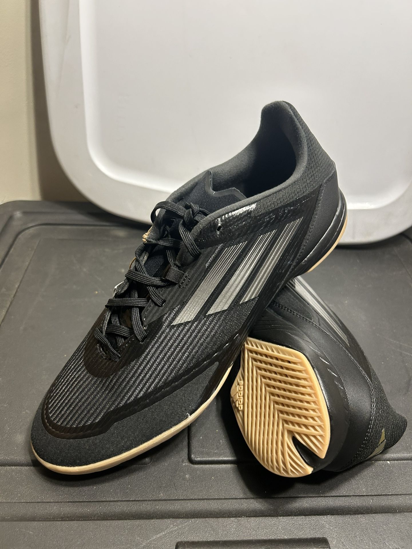 Adidas F50 League IF1332 Men's US 12Black Metallic Indoor Soccer Shoes